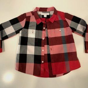 Boys Size 2 Burberry Check Shirt
